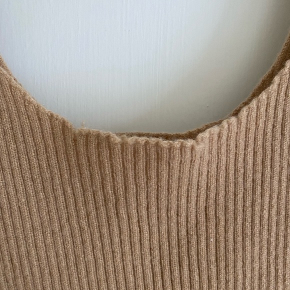 Ryan Roche camel brown cashmere tank size 1 - Picture 3 of 5